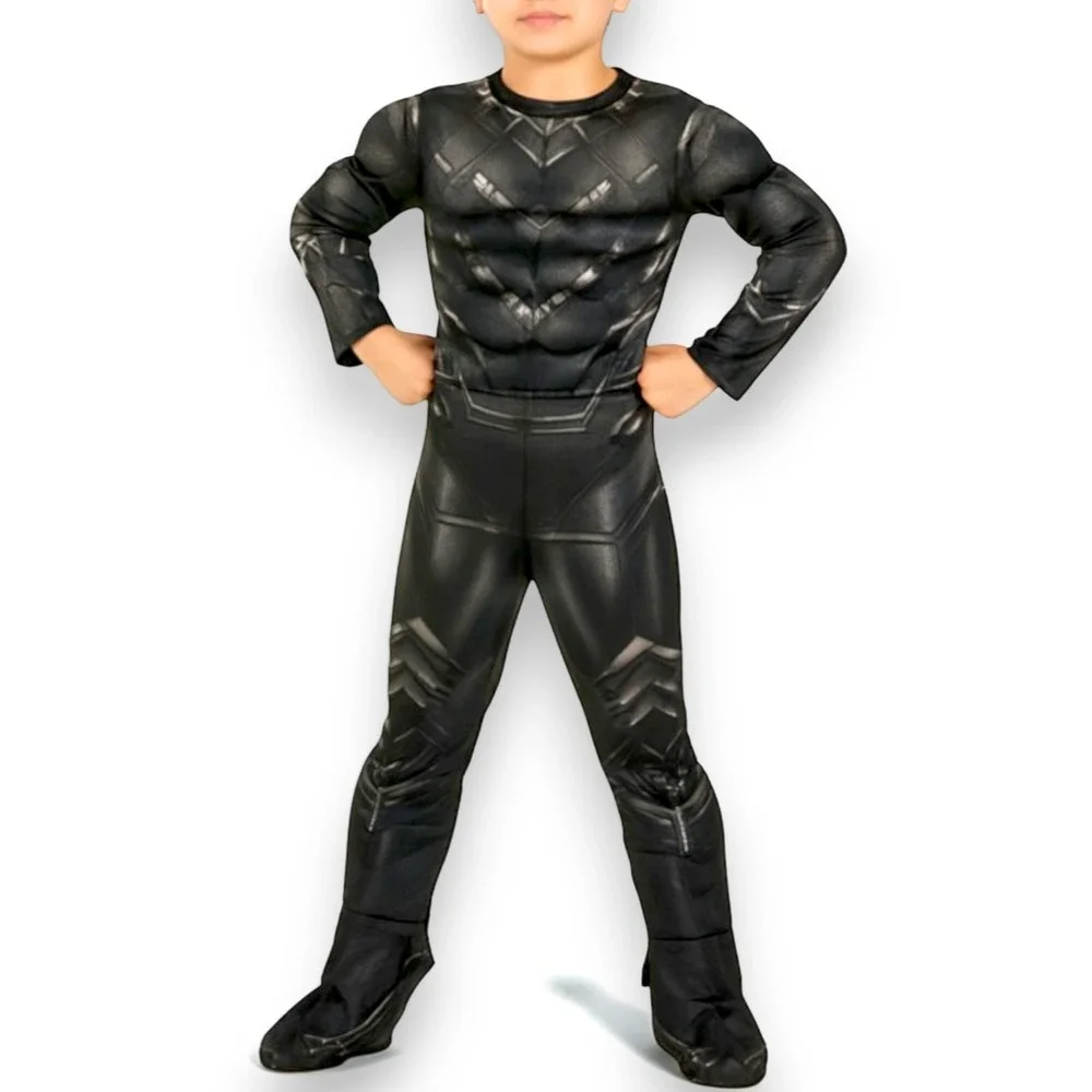 Rubie's MARVEL Comics BLACK PANTHER Costume Bodysuit Muscle Chest M (8-10)